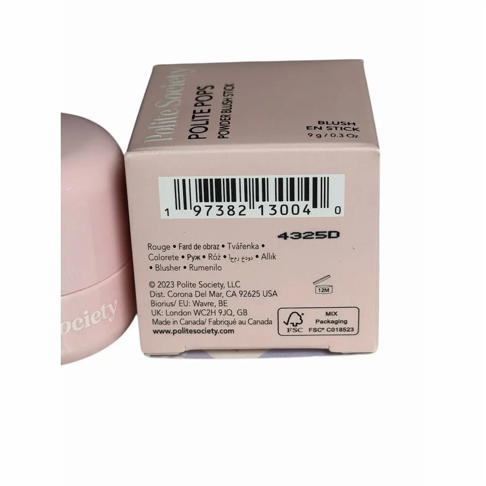 Polite Society Polite Pops Powder Blush Stick Palm Springs Buildable FULL SIZE